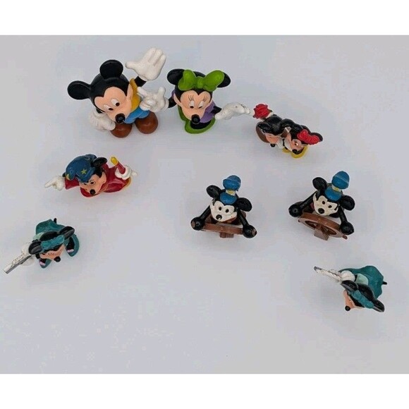 Vintage Disney Mickey Minnie Mouse PVC Figures Lot of 8 Figurines 1980s-1990s - Picture 3 of 3